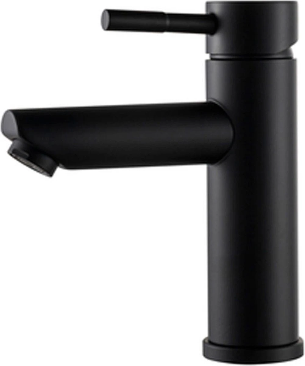 Merkloos Wastafelkraan 8500A - Badkamerkraan - Toiletkraan - Mengkraan - Mat Zwart