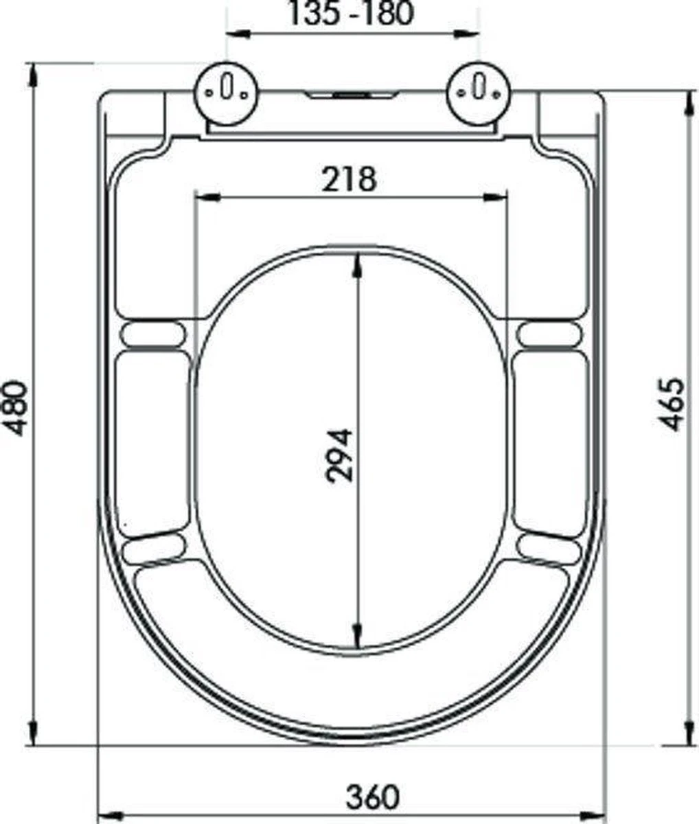 Allibert Wc-bril RAINBOW - D-vorm - Thermodure - Soft Close - Inox Scharnieren - Afklikbaar - Wit - Afbeelding 2