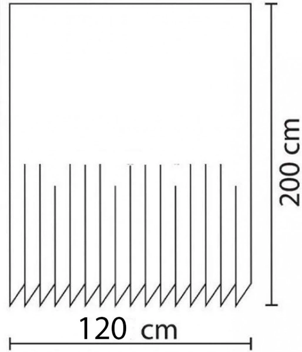 MLN Basics® Douchegordijn | Zwart | 120x200 Cm | Inclusief Ringen | Anti-schimmel - Afbeelding 4