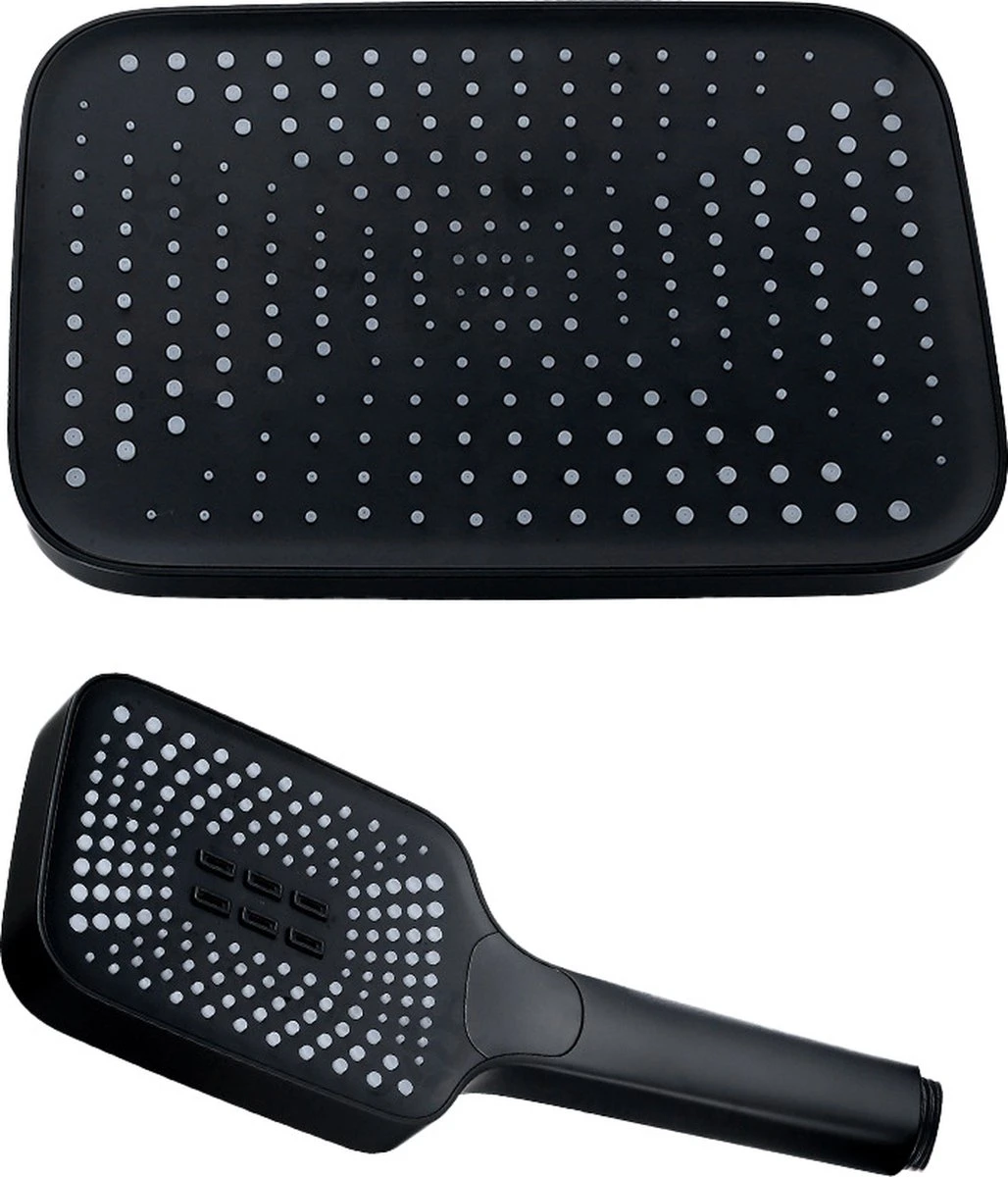 Regendoucheset - 30 Cm - Zwart - Thermostaatkraan, Handdouche & Sproeier - Afbeelding 6