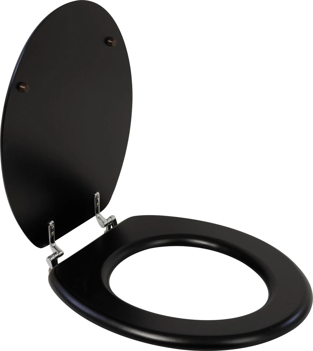 Plieger Classic Toiletbril – Wc Bril Zwart Gelakt MDF – Wc Brillen Met Deksel – Met Bevestigingsset - Afbeelding 9