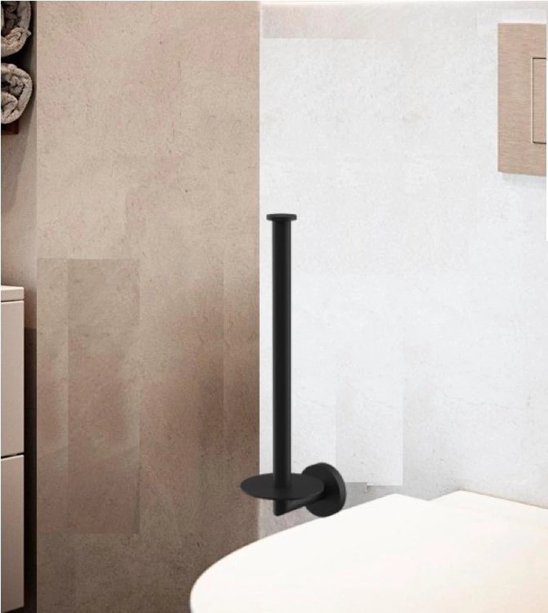 Wc Rolhouder Reserverolhouder Toiletrolhouder Voor 3 Rollen Zwart - Badkamer Accessoires - Hangend - Afbeelding 9