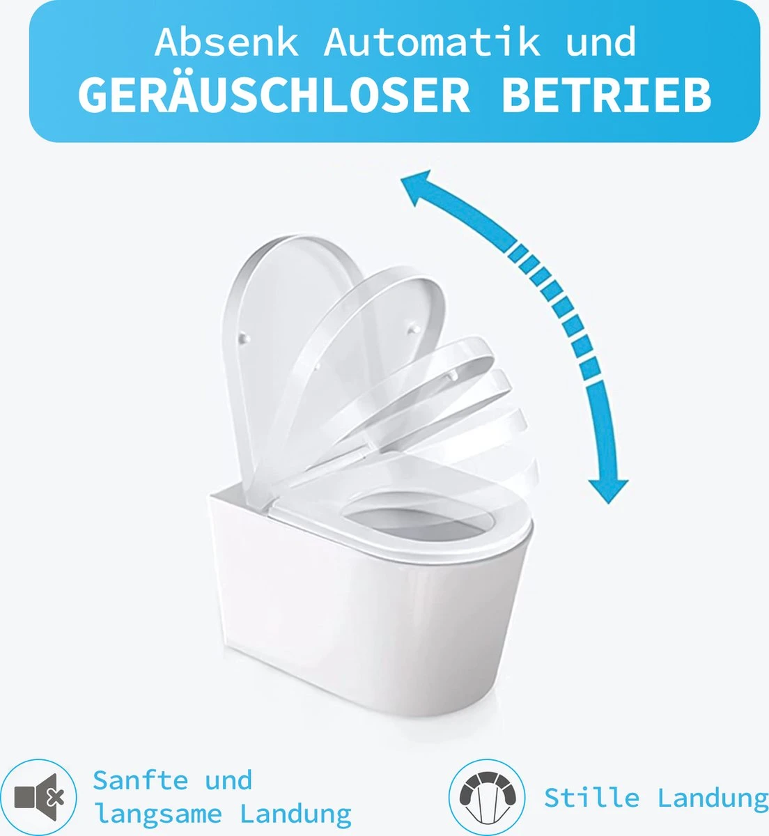 Blazelife Wc Bril - Wc Bril Softclose Van Duurzaam Ureumformaldehyde - Lonely Day - Toiletdeksel Universeel - Afneembaar - Antibacterieel - D-vorm - Afbeelding 2