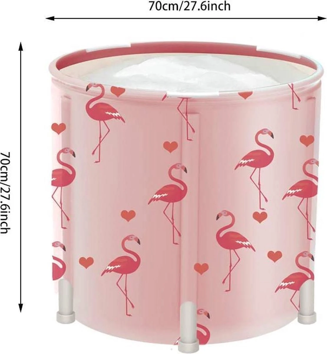 Opzetbaar Bad - 1 Persoons Balkonbad - Bad/ Tub Met Afvoerslang - Opzet Bad - 70x70cm - Ijsbad / Ijschallenge - Afbeelding 2