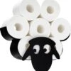 Toiletrol Houder - Zwart - Schaap - WC Rolhouder - Hangend