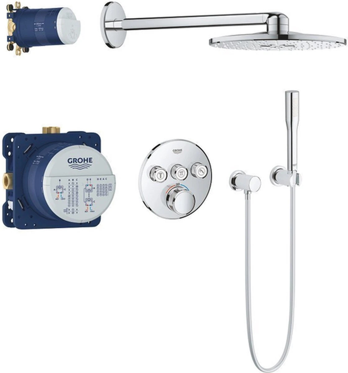GROHE Grohtherm SmartControl Regendouche - Inbouw - ø 31 Cm - Rond -Chroom - Afbeelding 11