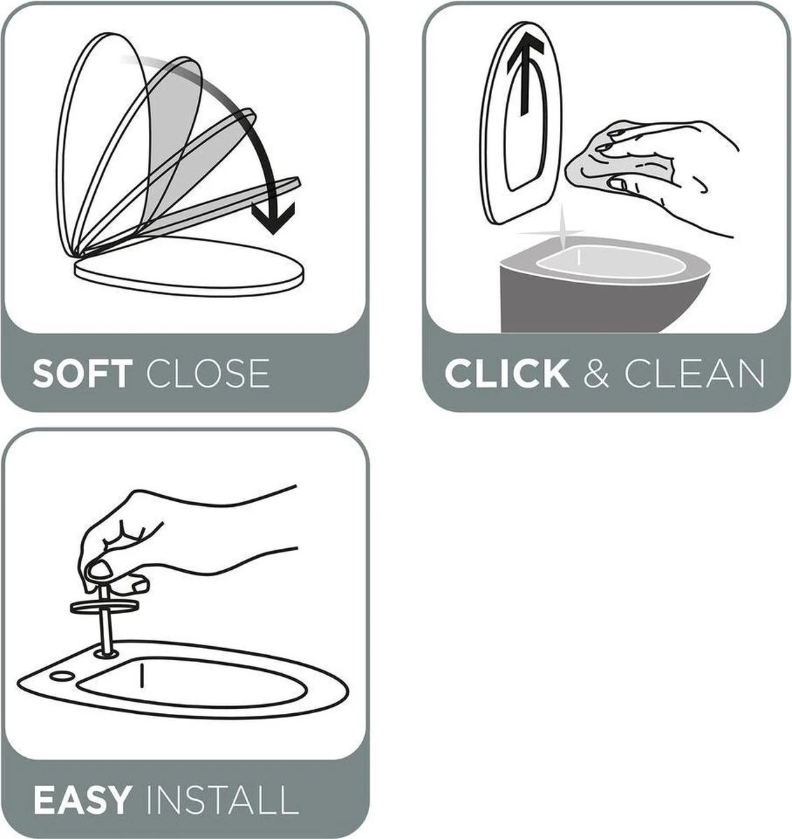 Tiger Memphis - Toiletbril Met Deksel - WC Bril - Duroplast Wit - Afbeelding 7