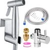 Merkloos Bidet - Handdouche/kraan - Water Sproeier/spray - Toilet/badkamer - Montage Set - 1,5M Slang - Multifunctioneel - RVS – Zilver