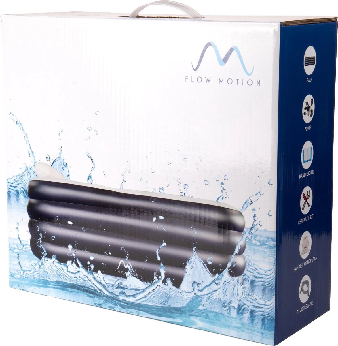 FlowMotion Opblaasbaar Ligbad Met Afdekhoes - Inclusief Pomp En Opbergtas - Ligbad - Zitbad - Zwembad - Opblaasbare Badkuip - Opblaas Bad - Bathtub - Jacuzzi - Opvouwbaar Bad - Badkuip - Afbeelding 6