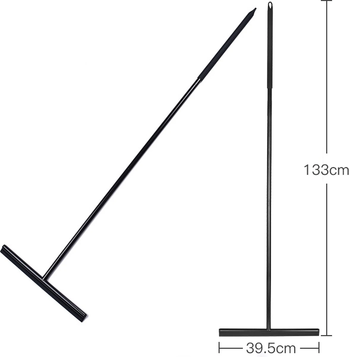 Vloerwisser - RVS - Vloertrekker Met Steel - Badkamer - Douchewisser Zwart - Douchetrekker - Afbeelding 8