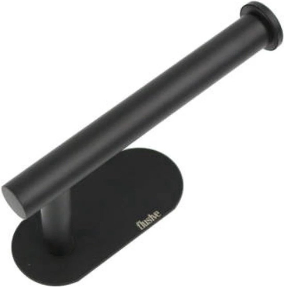 Flusive Toiletrolhouder Met 4 Handdoekhaakjes - Wc Rolhouder - Zelfklevend Zonder Boren - RVS - Zwart - Afbeelding 11