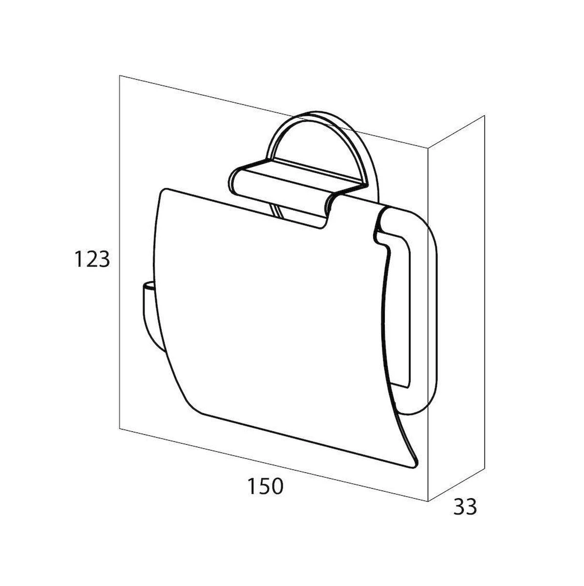 Tiger Tune - Toiletrolhouder Met Klep - Messing Geborsteld / Zwart - Afbeelding 2