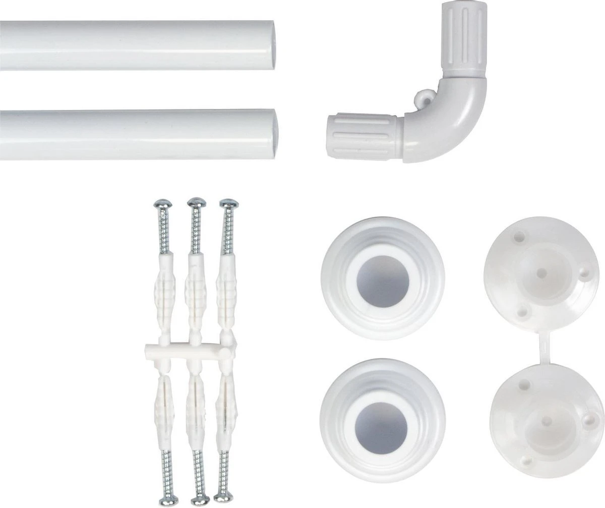 Saninorm Douchegordijnstang - 90x90 Cm - Wit - Afbeelding 2