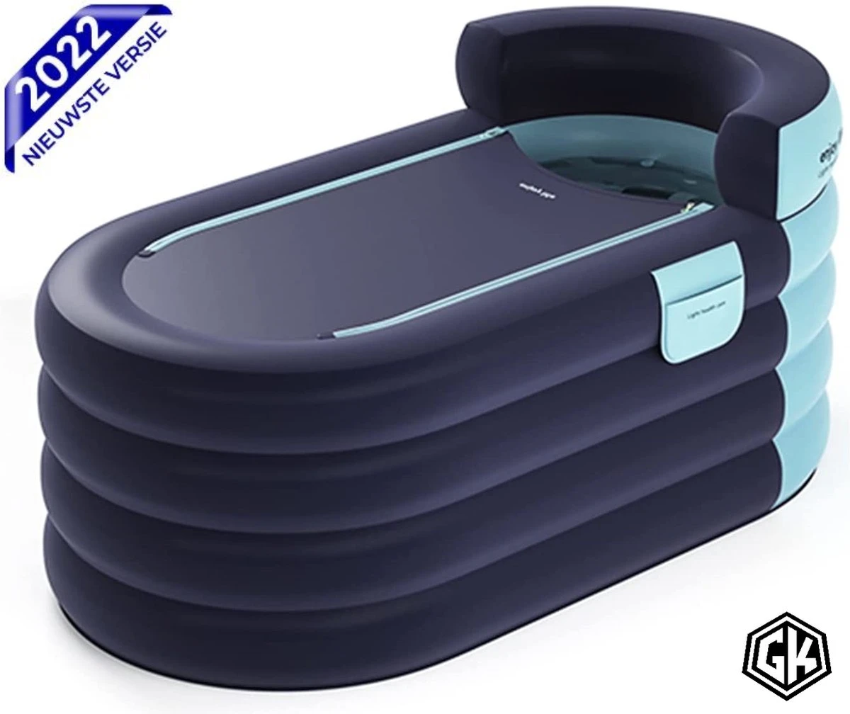 Opblaasbaar Bad - Oranje Ligbad - Zitbad Volwassenen - Ijsbad - Badkuip - Opblaasbad - Opvouwbaar Bad - Opblaas Bad - Afbeelding 2