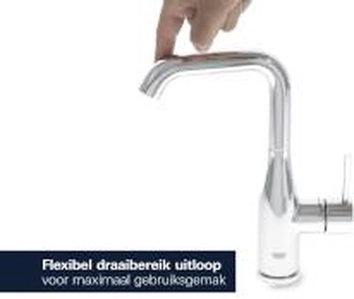 GROHE Essence New Wastafelkraan - Met EcoJoy® - Draaibare Uitloop - Zonder Waste - Chroom - 23541001 - Afbeelding 7