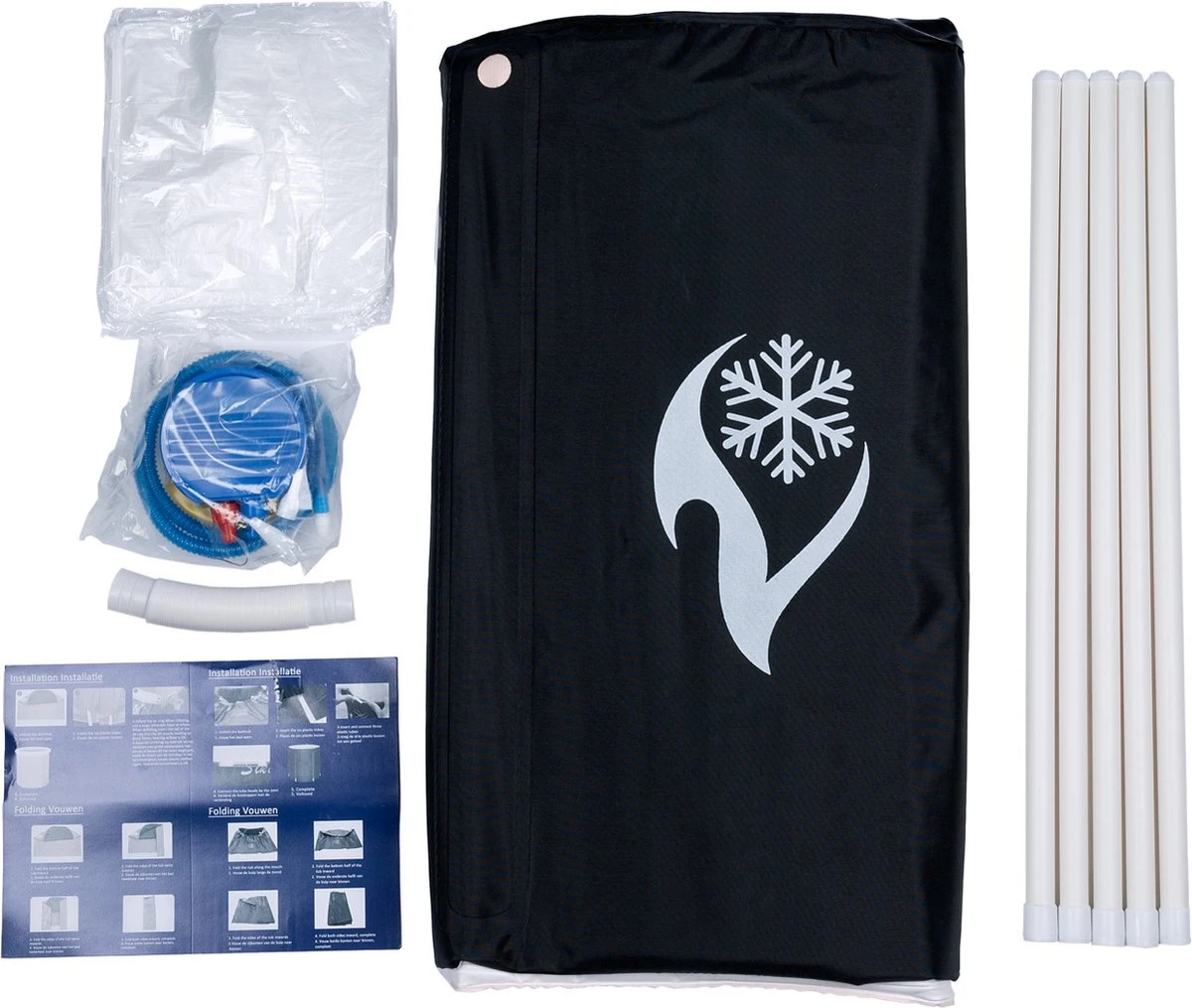 Opvouwbaar Zitbad Voor Volwassenen - Bath Bucket - Ijsbad - Inklapbaar Bad - Zwart - Opblaasbad - Inclusief Voetpomp - Inclusief Ingebouwd Zitkussen - Afbeelding 9