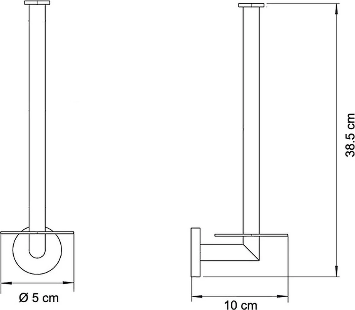 Wc Rolhouder Reserverolhouder Toiletrolhouder Voor 3 Rollen Zwart - Badkamer Accessoires - Hangend - Afbeelding 6