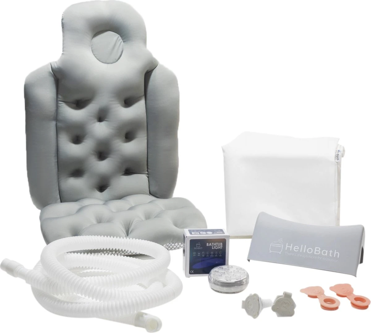 HelloBath Opvouwbaar Zitbad - Bath Bucket - 148cm - 220L - Extra Lang - Incl. Badkussen & Opberghoes - Afbeelding 6