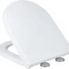 Relaxdays Wc Bril Softclose - D-vorm - Toiletbril Universeel - Toiletdeksel Plastic - Wit