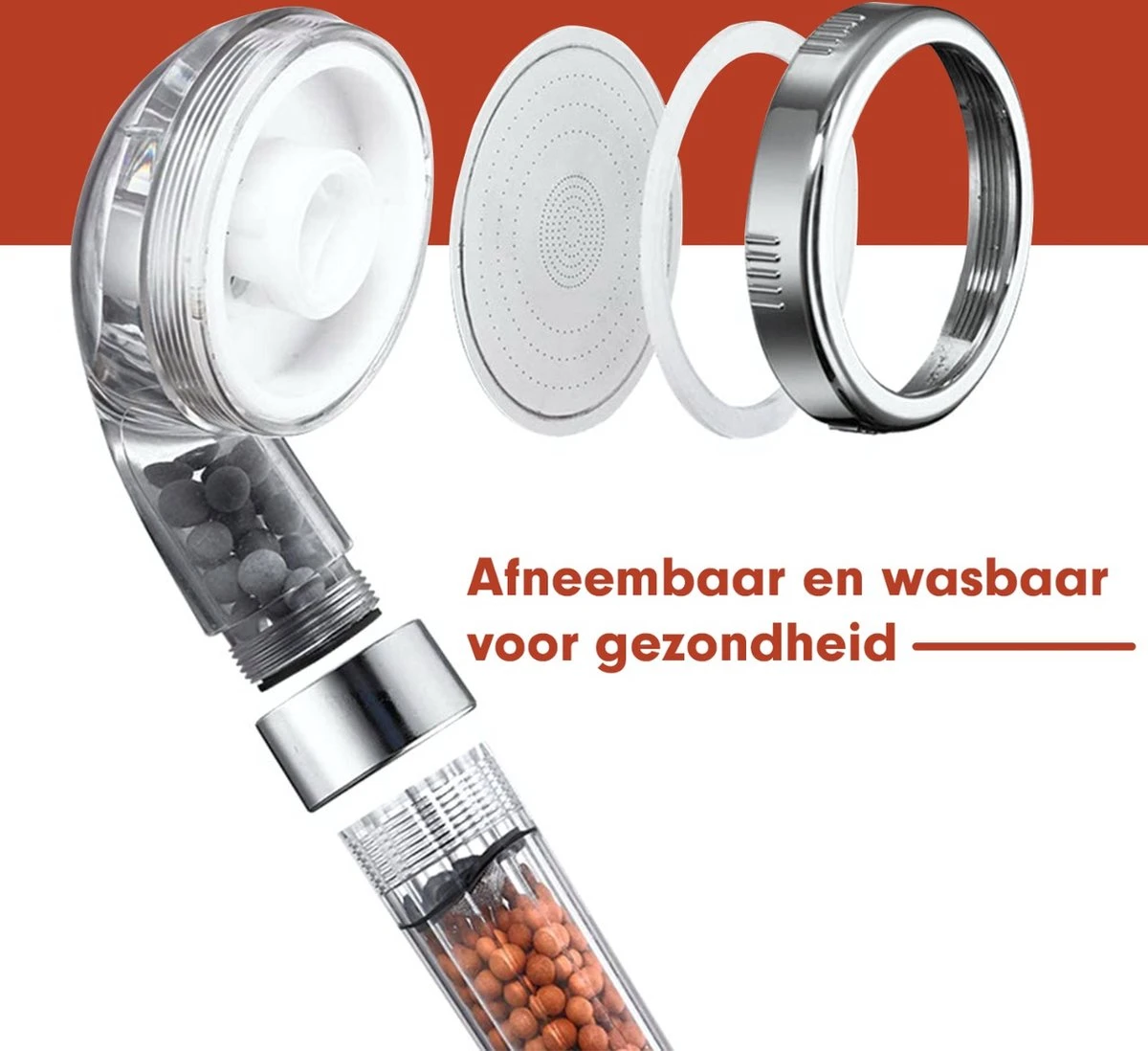 Imperatoris | Ionische Douchekop - Waterbesparend – Met Hoge Druk En Filter – Regendouche - Afbeelding 2