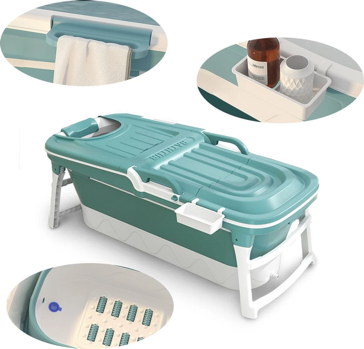 Foresta Volwassenen Zitbad XXL 150CM - Plastic Badkuip - Lime - Afbeelding 6