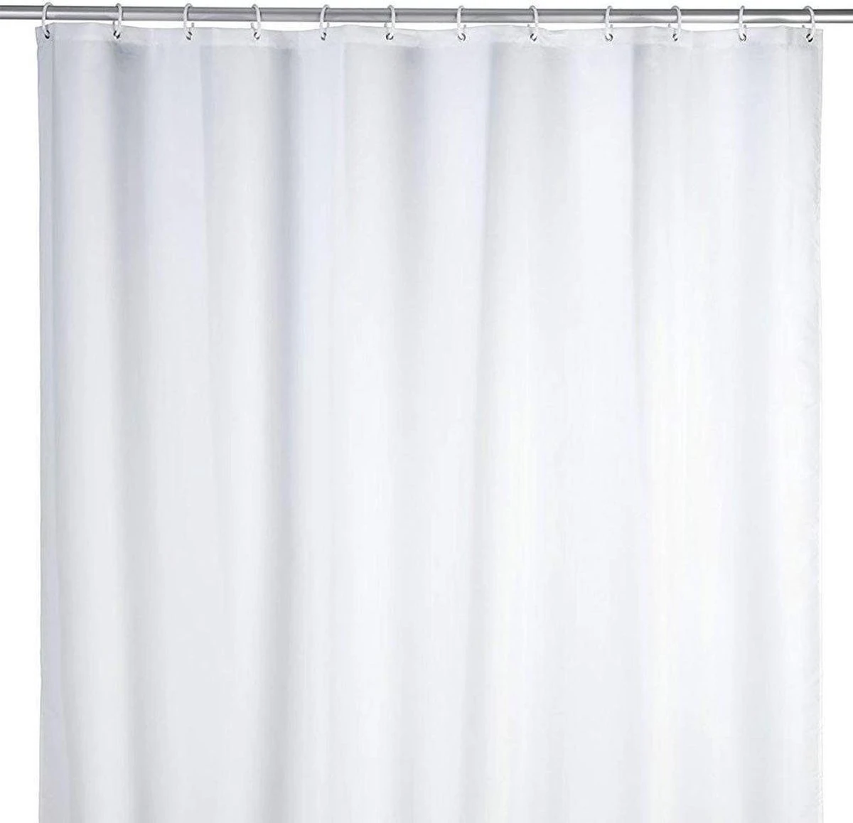 WENKO Anti-schimmel Douchegordijn Uni Wit 180x200cm Polyester Inclusief Ophangringen - Afbeelding 7