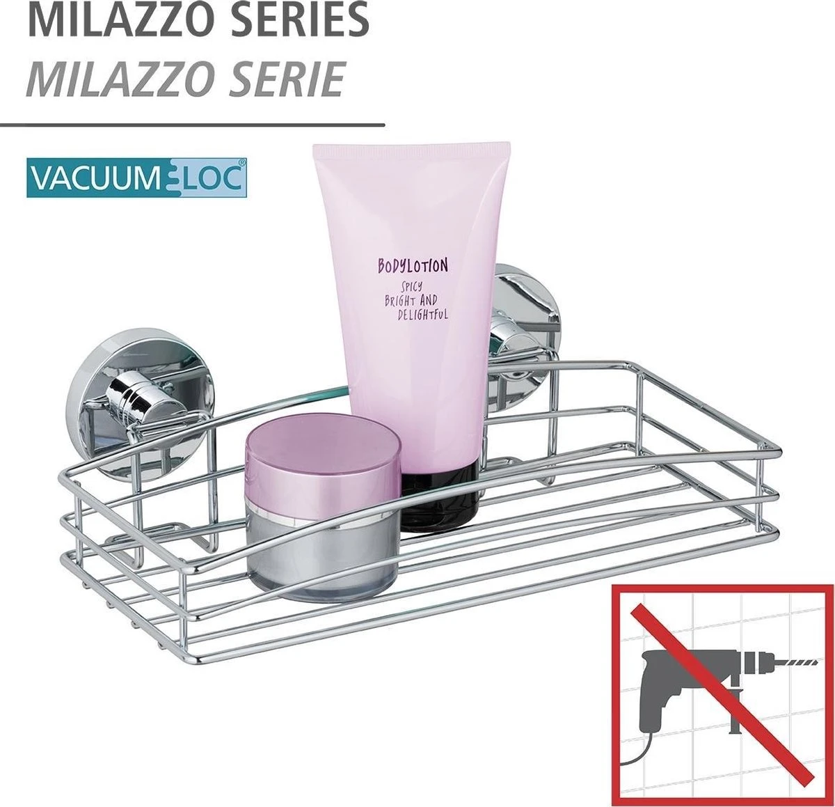 WENKO Vacuum-Loc Doucherek Chroom - Bevestigen Zonder Boren - Afbeelding 10