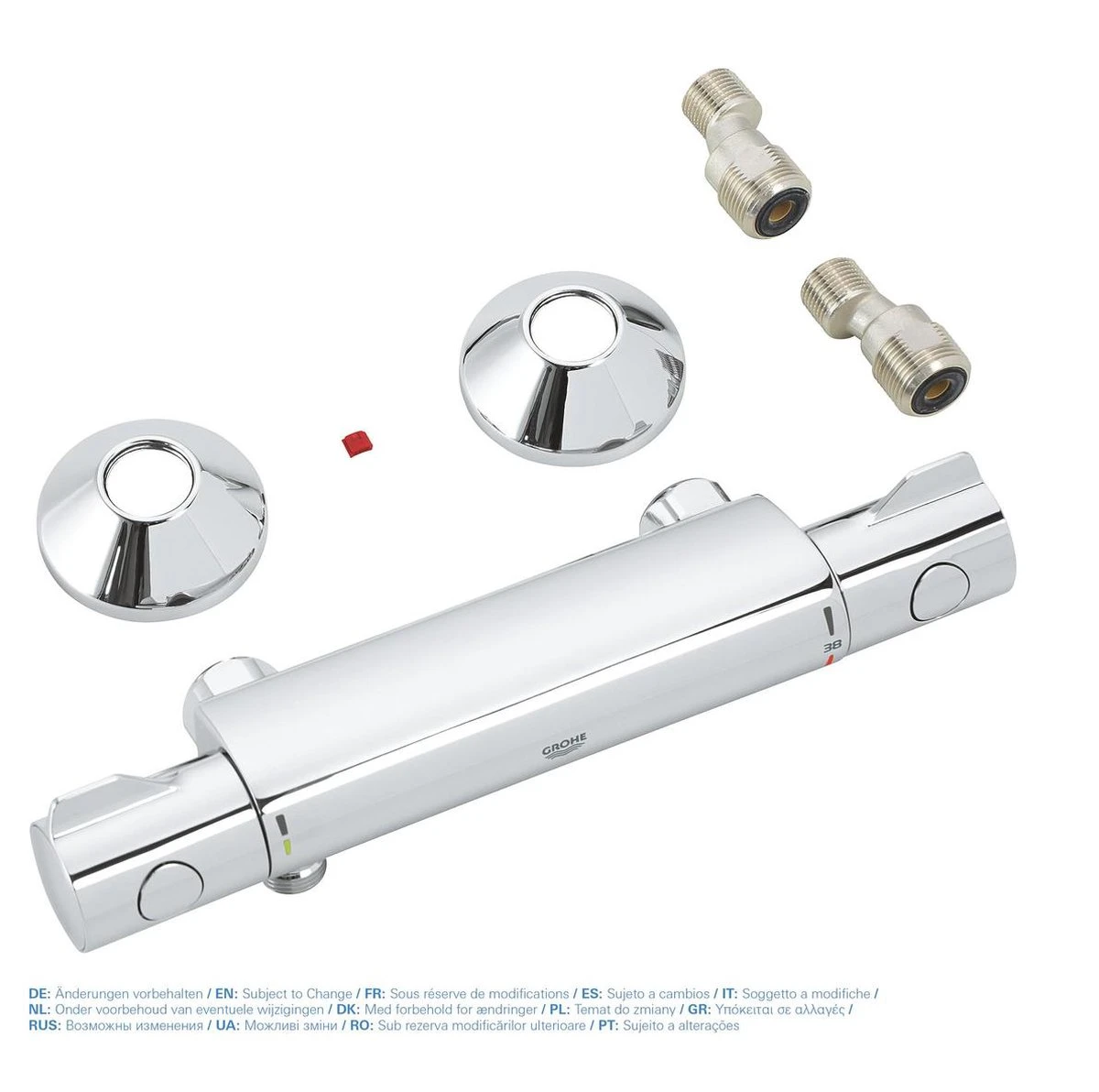GROHE Grohtherm 800 Thermostatische Waterbesparende Douchekraan - EcoJoy® - 15 Cm - Met Koppelingen - Chroom - Afbeelding 6