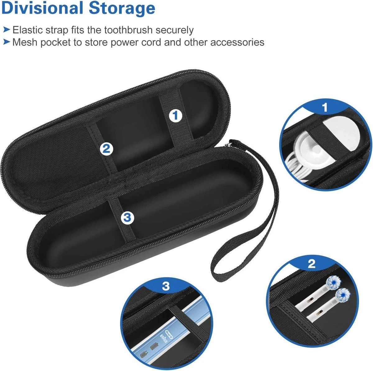 Hoes Voor Oral-B Tandenborstel, Etui, Harde Schaal, Philips Elektrische Tandenborstel, Reisetui, Draagtas, Elektrische Tandenborstelhouder, Houder, Houder, Reistas, Zwart - Afbeelding 5