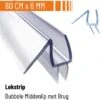 Simple Fix Lekstrip - Douchestrip - Waterkering - 80CM Lang - 6MM Glasdikte - Lekdorpel & Dubbele Middenlip
