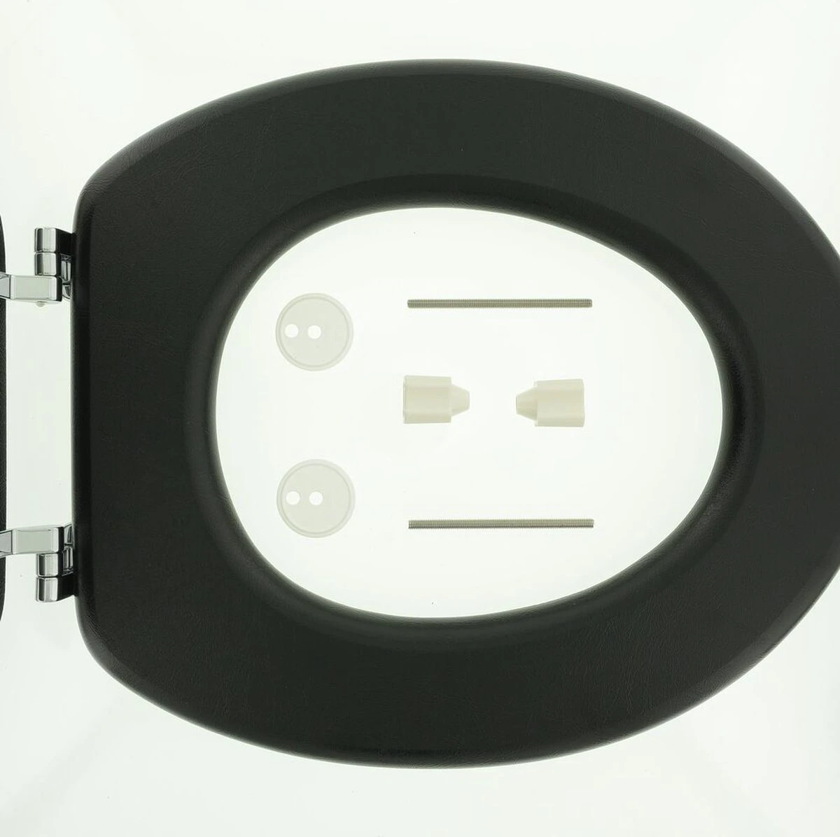 Tiger Leatherlook - Toiletbril - WC Bril - MDF - Zwart - Afbeelding 10