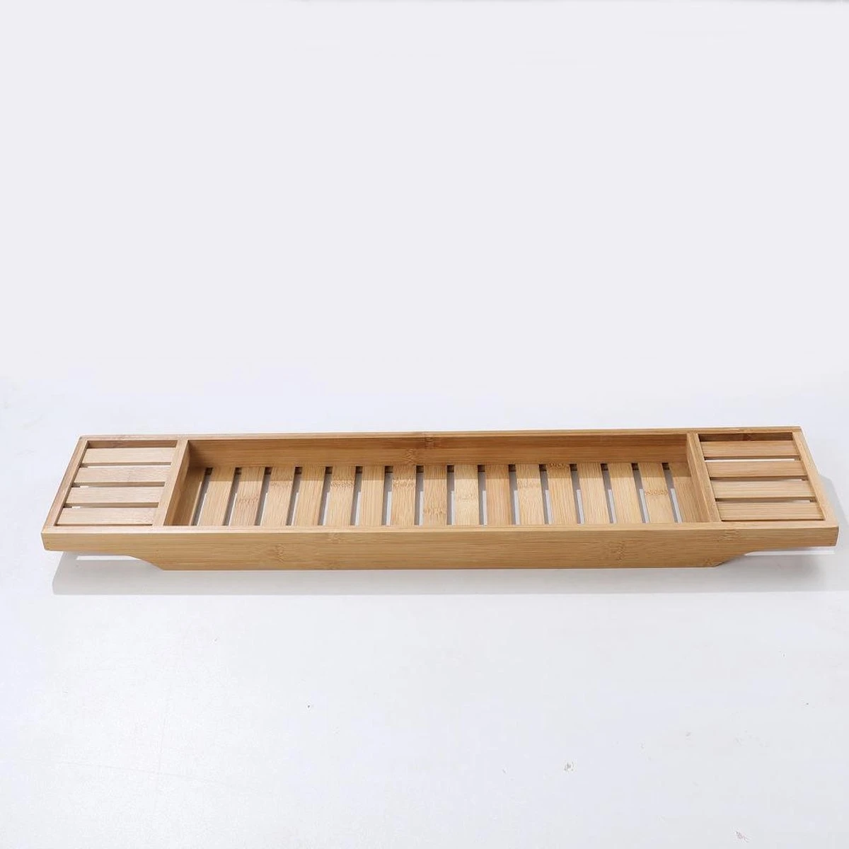 Merkloos Decopatent® Badrekje Voor Over Bad - 70 Cm - Bamboe Hout - Badrek - Badplank - Badbrug - Basic Bad Tafeltje Voor In Bad - Naturel - Afbeelding 2