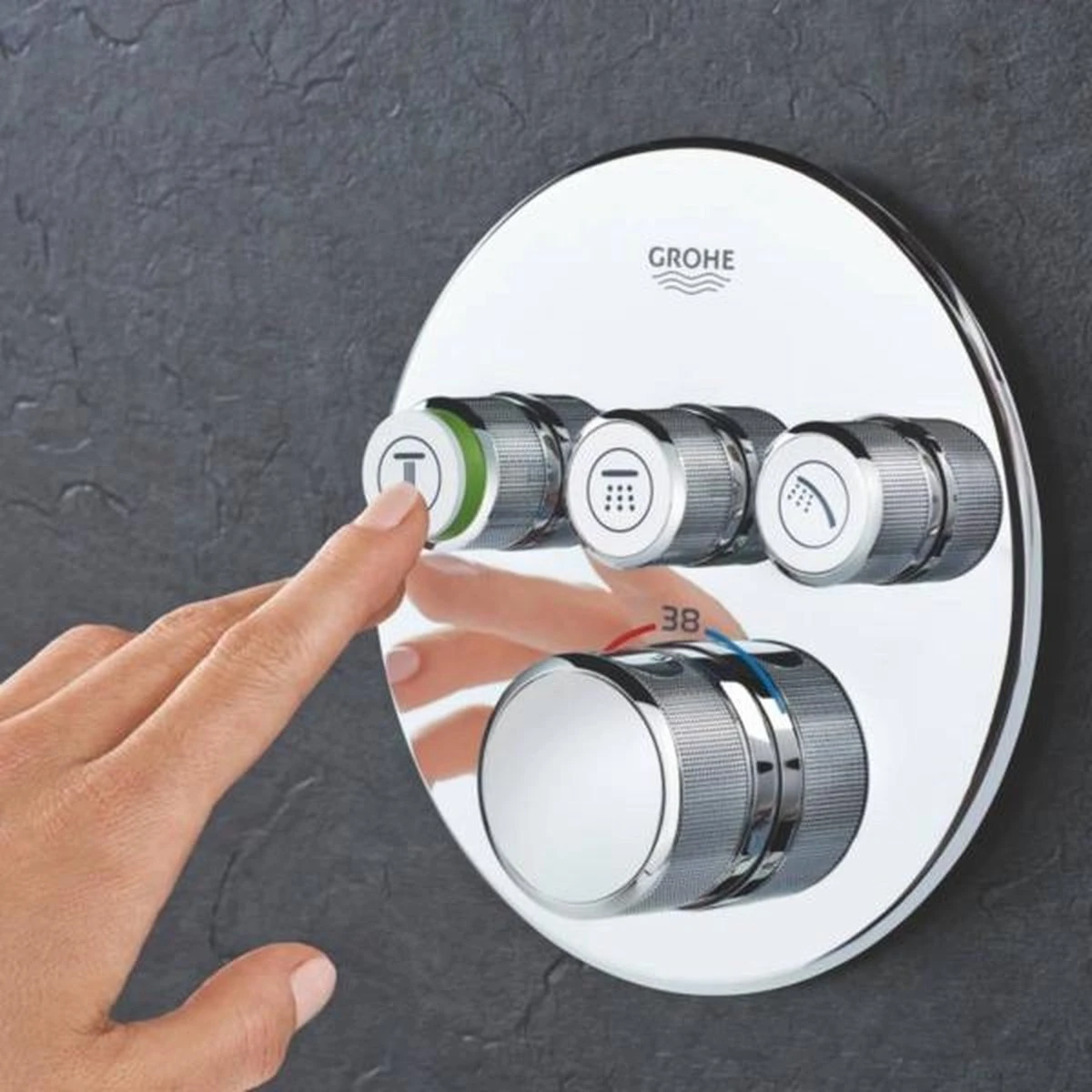 GROHE Grohtherm SmartControl Regendouche - Inbouw - ø 31 Cm - Rond -Chroom - Afbeelding 15