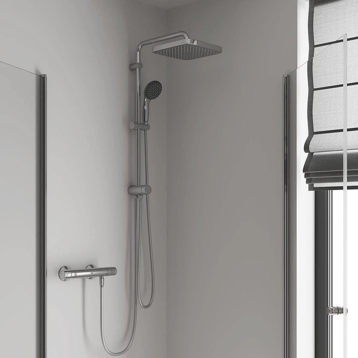 GROHE QuickFix Vitalio Start 250 Regendouche - □ 25 Cm - Vierkant - Zonder Kraan - Chroom - Afbeelding 4