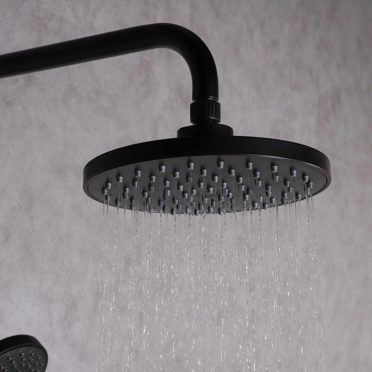 SAAR Opbouw Douche Set - Rond - Thermostaatkraan - Glijstang - Regendouche - Handdouche - Mat Zwart - Afbeelding 5