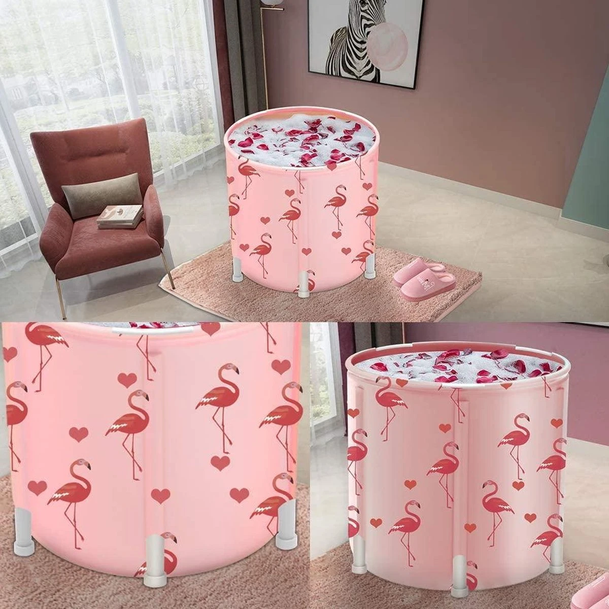 Opzetbaar Bad - 1 Persoons Balkonbad - Bad/ Tub Met Afvoerslang - Opzet Bad - 70x70cm - Ijsbad / Ijschallenge - Afbeelding 4