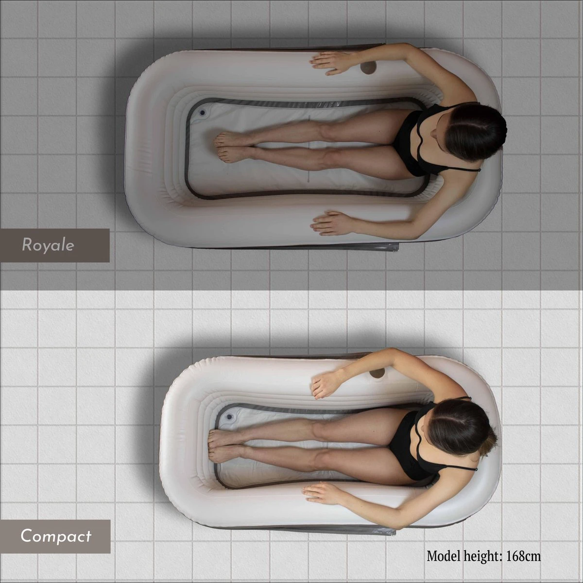 Tubble® Compact - Klein Opblaasbaar Ligbad 140 Cm Lang – Opvouwbaar Bad Voor Volwassenen Tot 170cm - IJsbad Wim Hof Methode - Zitbad - 200L - Afbeelding 5