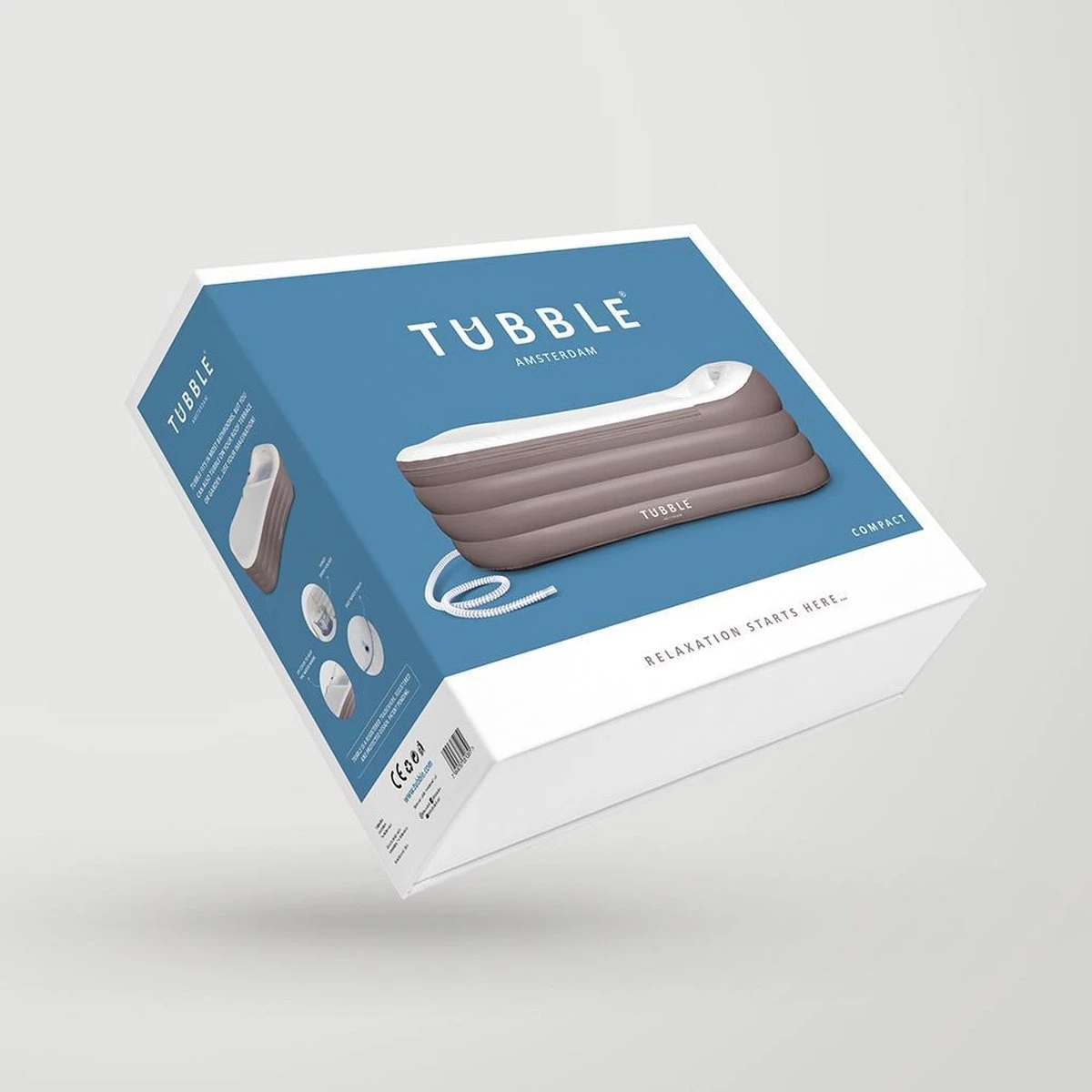 Tubble® Compact - Klein Opblaasbaar Ligbad 140 Cm Lang – Opvouwbaar Bad Voor Volwassenen Tot 170cm - IJsbad Wim Hof Methode - Zitbad - 200L - Afbeelding 8