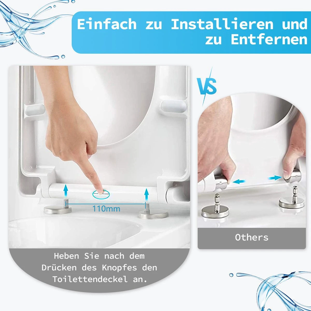 Blazelife Wc Bril - Wc Bril Softclose Van Duurzaam Ureumformaldehyde - Lonely Day - Toiletdeksel Universeel - Afneembaar - Antibacterieel - D-vorm - Afbeelding 7
