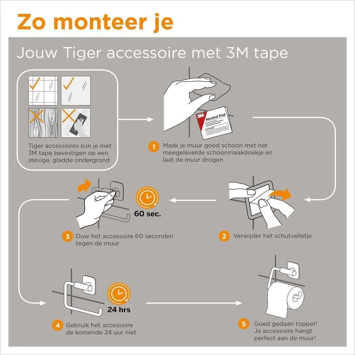 Tiger Tune - Toiletrolhouder Met Klep - Messing Geborsteld / Zwart - Afbeelding 6