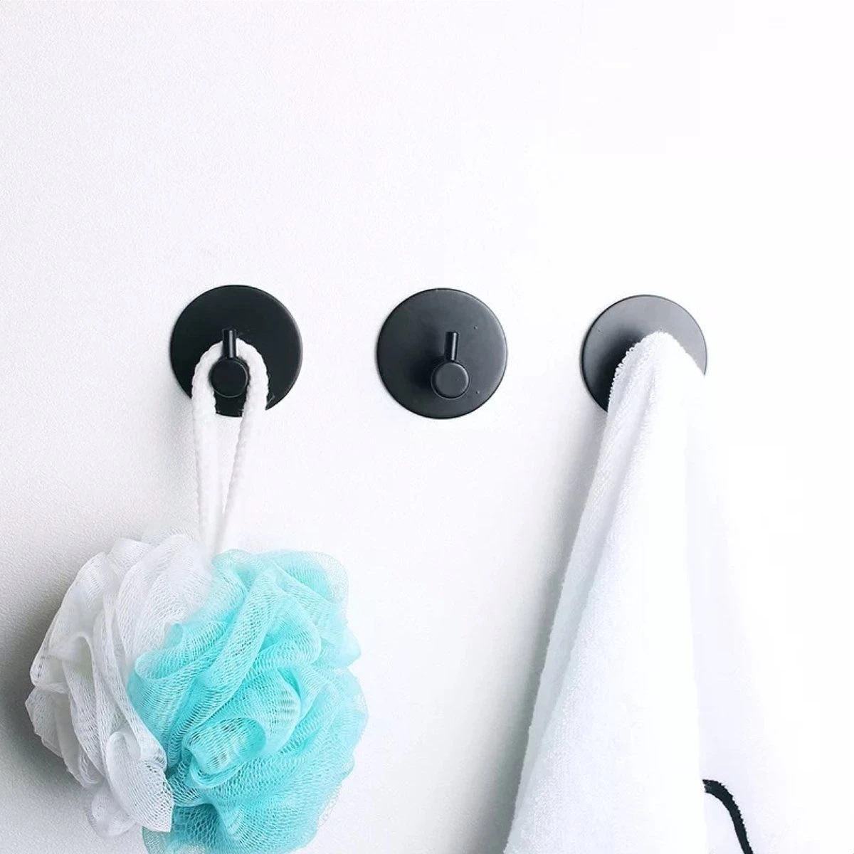 4x Handdoekhaakjes (Zelfklevend) Van RVS Zwart – Zelfklevende Haakjes – Wandhaak – Badkamer Accessoires – Ophanghaken Voor Keuken Toilet Of WC - Afbeelding 9