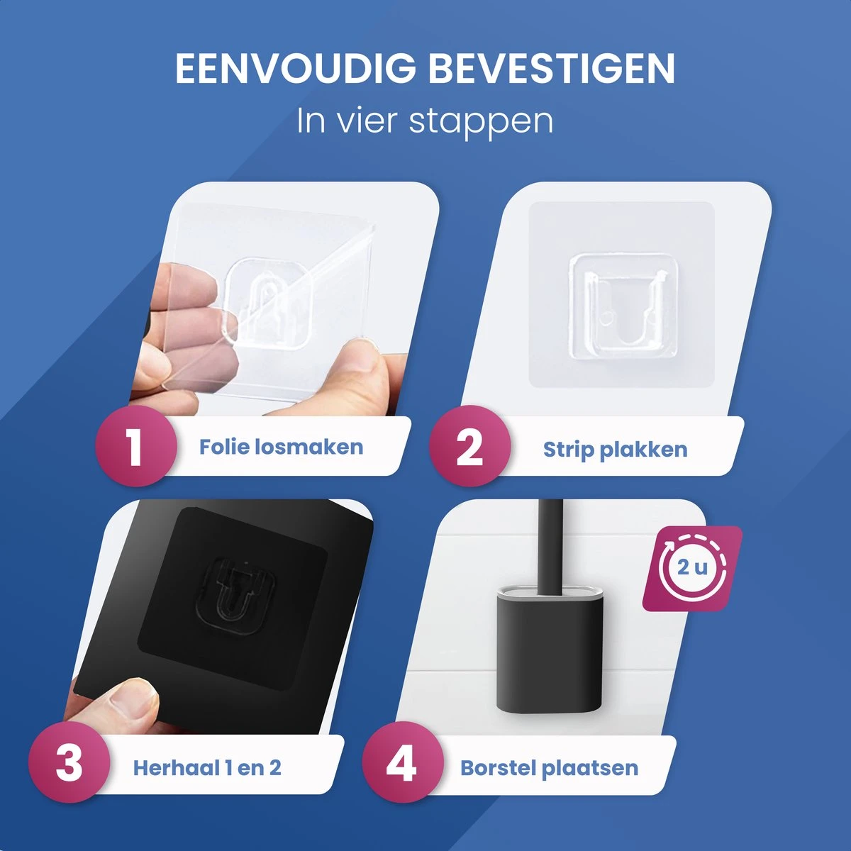 Roegaarden WC Borstel Met Houder – Toiletborstel – Siliconen – Vrijstaand En Hangend – Zwart - Afbeelding 6