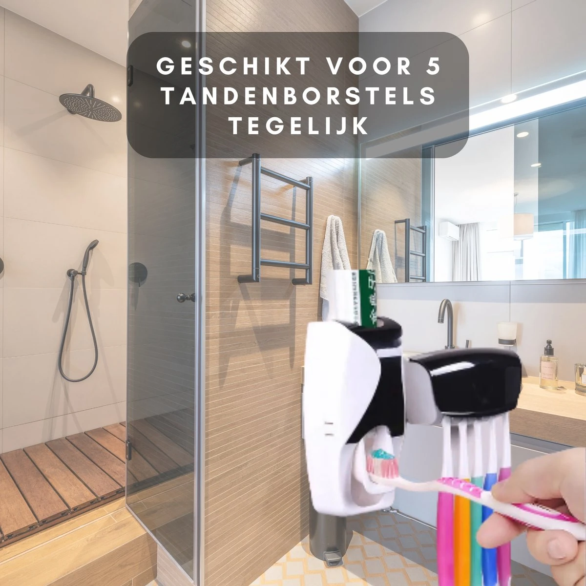 Tandpasta Dispenser - Tandenborstel Houder - Tandpasta Knijper - Tube Knijper - Tandpasta Houder - Geschikt Voor Elektrische Tandenborstel - Afbeelding 5