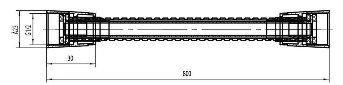 SCHÜTTE Hogaflex A-1 Doucheslang, Chroom - Afbeelding 2