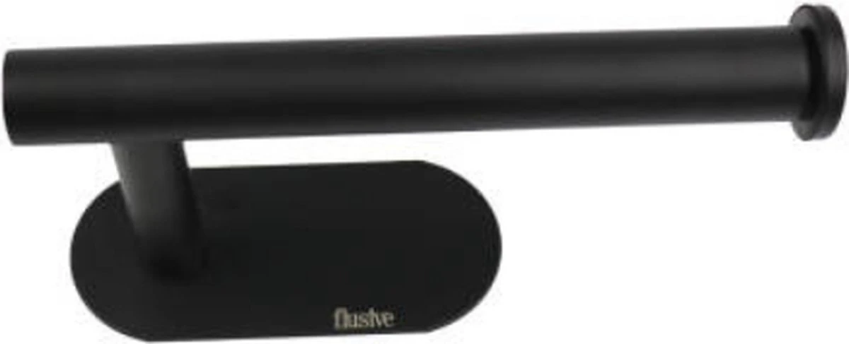 Flusive Toiletrolhouder Met 4 Handdoekhaakjes - Wc Rolhouder - Zelfklevend Zonder Boren - RVS - Zwart - Afbeelding 12