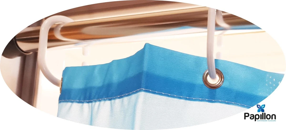 Merkloos Douchegordijnstang - 70-120 Cm Uitschuifbaar - Chroom - Afbeelding 3