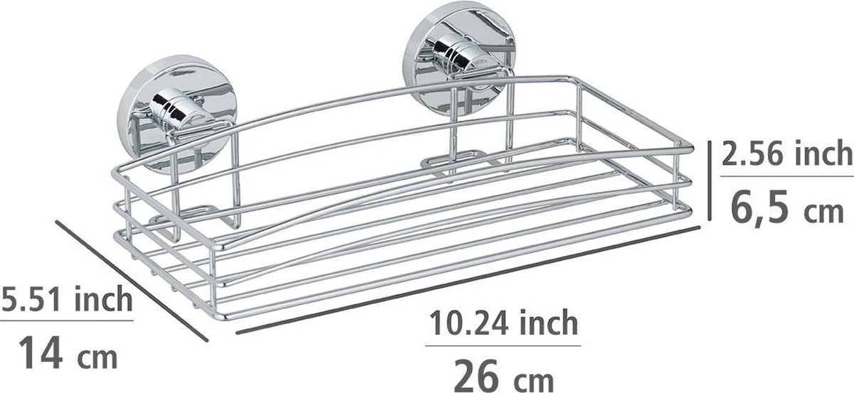 WENKO Vacuum-Loc Doucherek Chroom - Bevestigen Zonder Boren - Afbeelding 2
