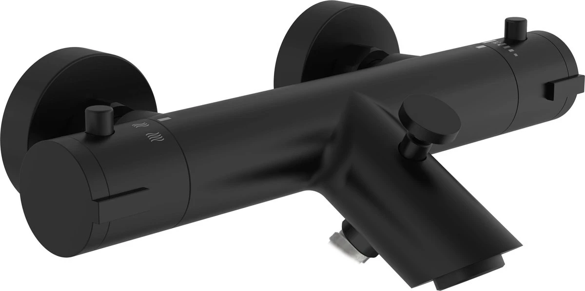 SCHÜTTE London Thermostatische Badkraan - Hartafstand 150 Mm - Zwart Mat