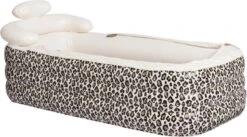 Merkloos Opblaasbare Badkuip Met Panterprint | 158x80x65 | Incl. Pomp