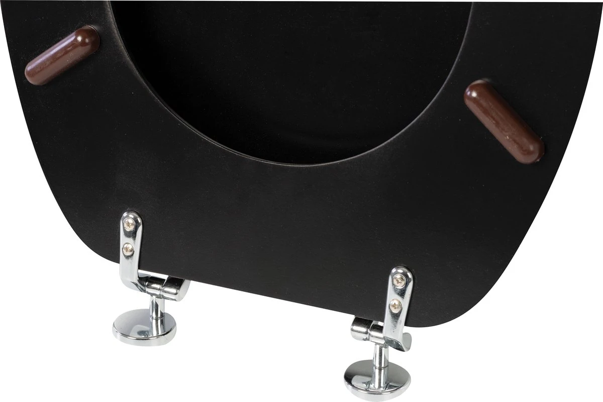 Plieger Classic Toiletbril – Wc Bril Zwart Gelakt MDF – Wc Brillen Met Deksel – Met Bevestigingsset - Afbeelding 5